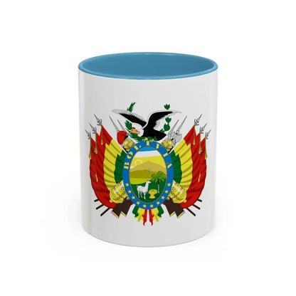 Coat of arms of Bolivia - Accent Coffee Mug 11oz Light Blue - Go Mug Yourself