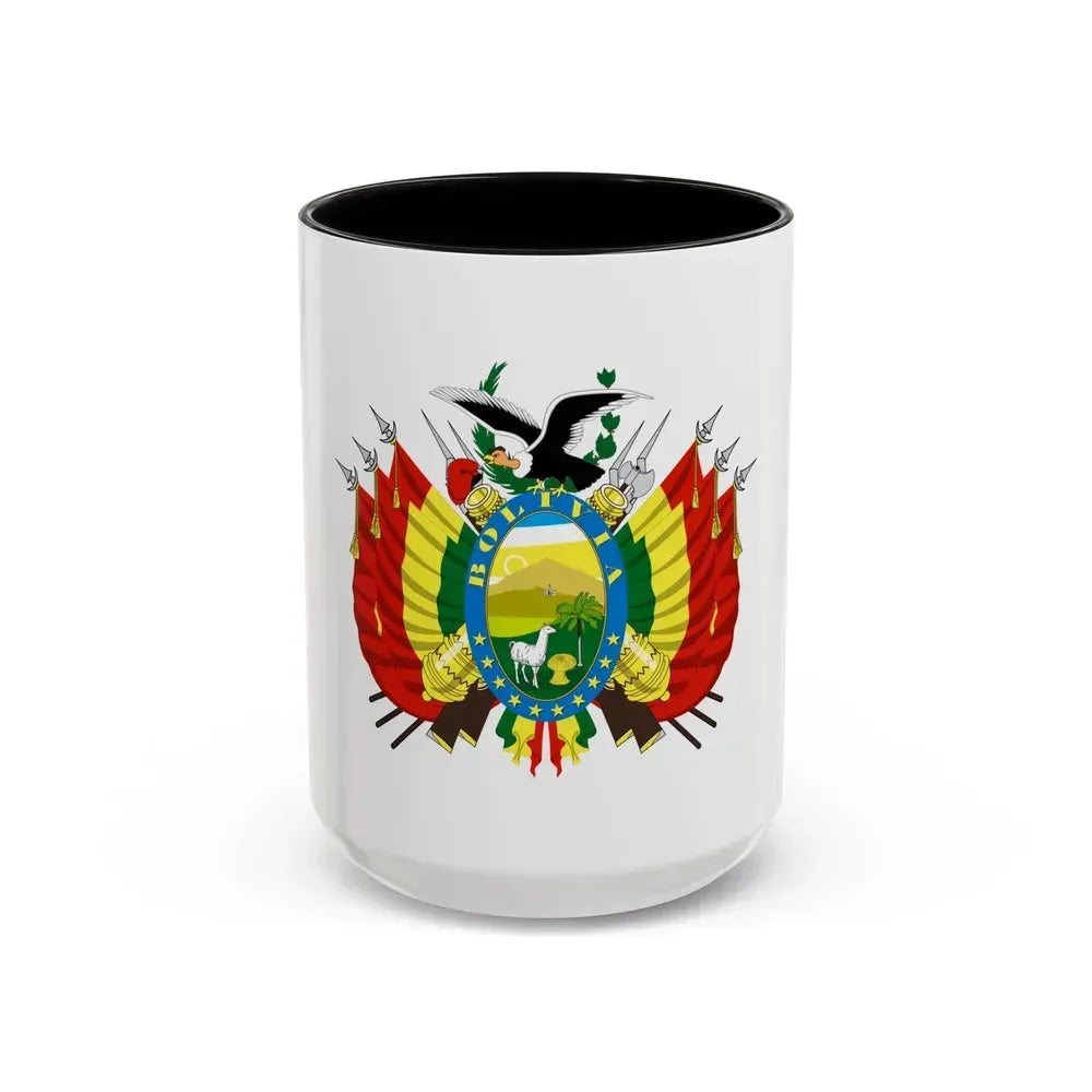 Coat of arms of Bolivia - Accent Coffee Mug 15oz Black - Go Mug Yourself