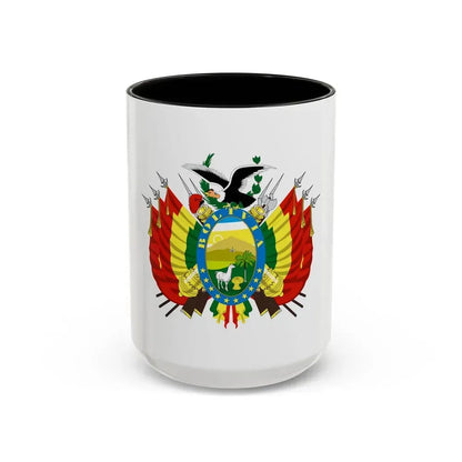 Coat of arms of Bolivia - Accent Coffee Mug 15oz Black - Go Mug Yourself