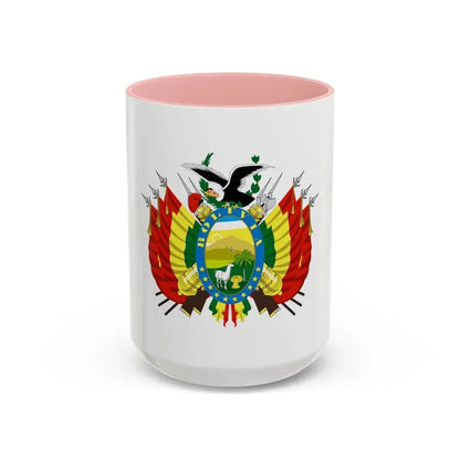 Coat of arms of Bolivia - Accent Coffee Mug 15oz Pink - Go Mug Yourself
