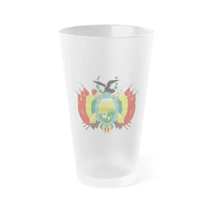 Coat of arms of Bolivia - Frosted Pint Glass 16oz 16oz Frosted - Go Mug Yourself