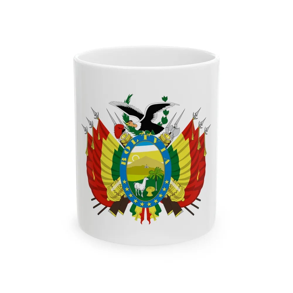 Coat of arms of Bolivia - White Coffee Mug-11oz-Go Mug Yourself