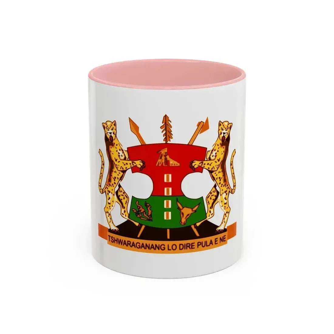 Coat of arms of Bophuthatswana - Accent Coffee Mug 11oz Pink - Go Mug Yourself