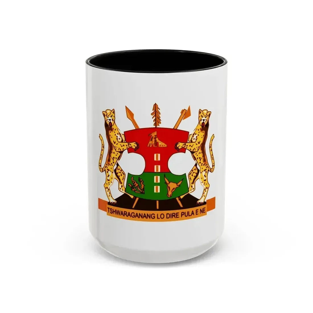 Coat of arms of Bophuthatswana - Accent Coffee Mug 15oz Black - Go Mug Yourself