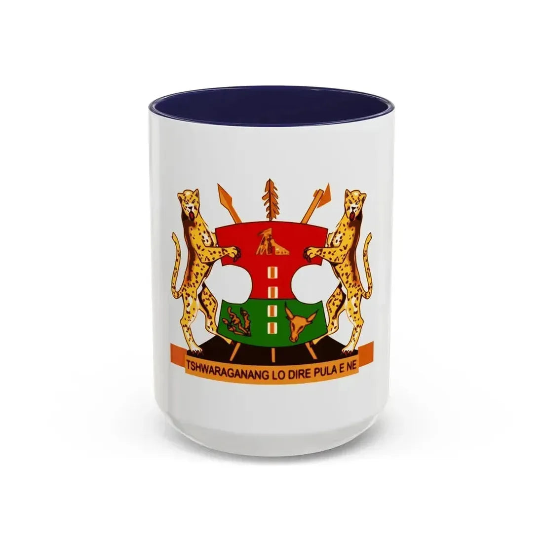 Coat of arms of Bophuthatswana - Accent Coffee Mug 15oz Navy - Go Mug Yourself