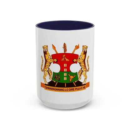 Coat of arms of Bophuthatswana - Accent Coffee Mug 15oz Navy - Go Mug Yourself