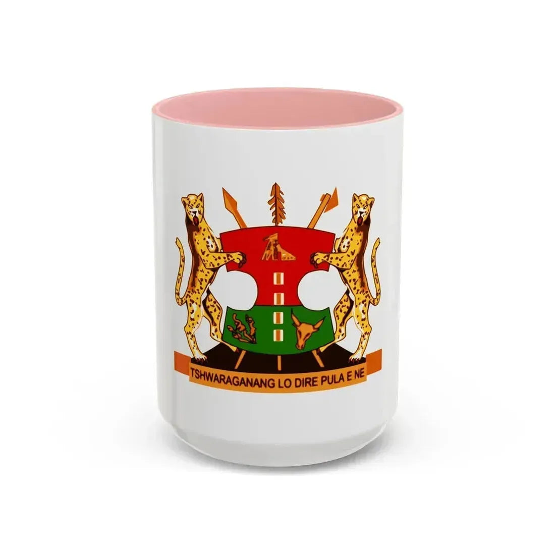 Coat of arms of Bophuthatswana - Accent Coffee Mug 15oz Pink - Go Mug Yourself