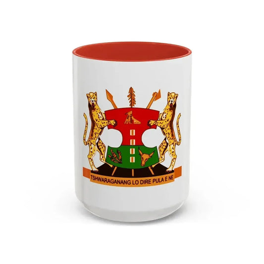 Coat of arms of Bophuthatswana - Accent Coffee Mug 15oz Red - Go Mug Yourself