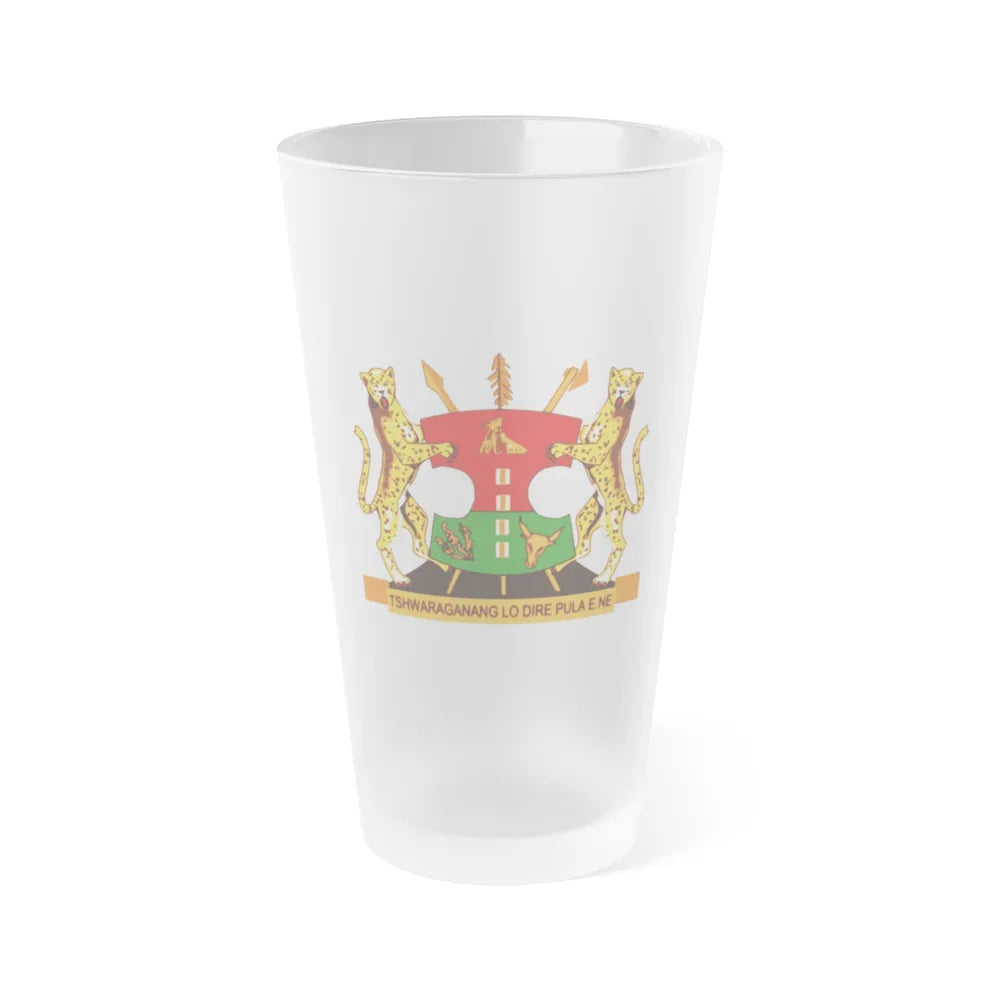 Coat of arms of Bophuthatswana - Frosted Pint Glass 16oz-16oz-Frosted-Go Mug Yourself