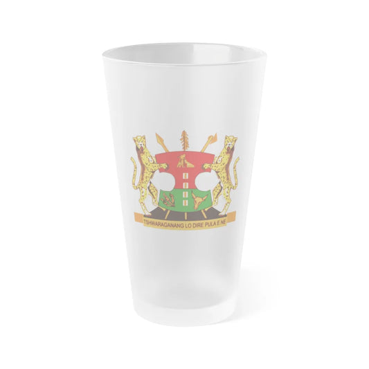 Coat of arms of Bophuthatswana - Frosted Pint Glass 16oz-16oz-Frosted-Go Mug Yourself