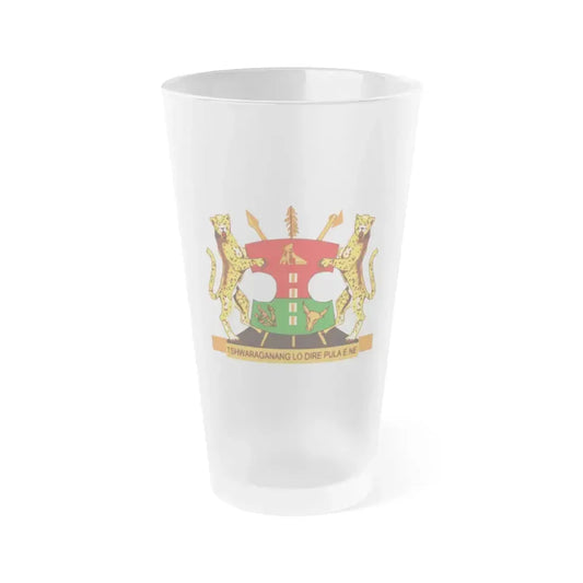 Coat of arms of Bophuthatswana - Frosted Pint Glass 16oz 16oz Frosted - Go Mug Yourself