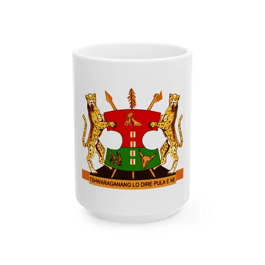 Coat of arms of Bophuthatswana - White Coffee Mug-15oz-Go Mug Yourself