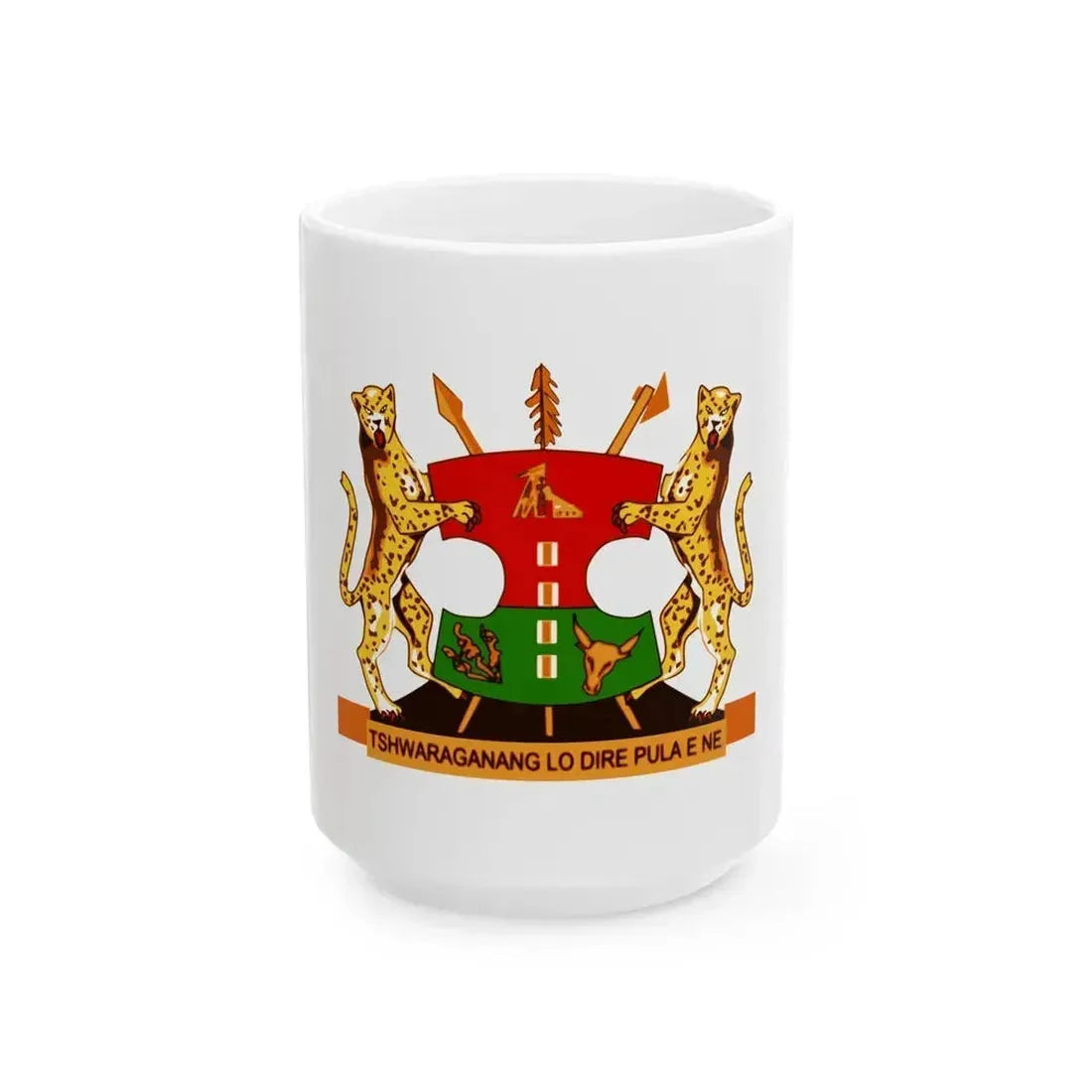 Coat of arms of Bophuthatswana - White Coffee Mug 15oz - Go Mug Yourself