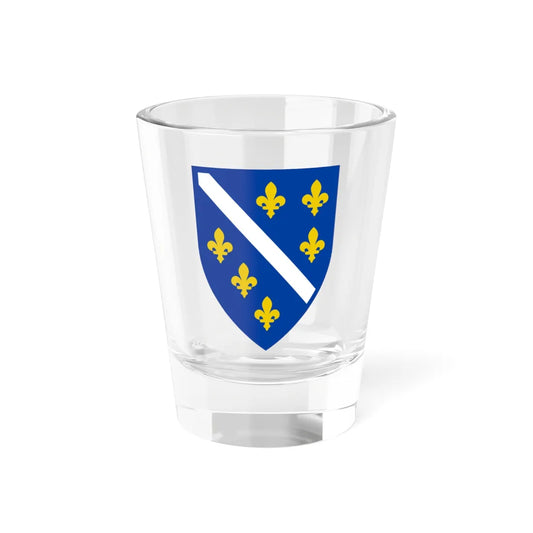 Coat of arms of Bosnia and Herzegovina 1992-1998 alternate (Bosnia and Herzegovina) (Coat of Arms) Shot Glass 1.5oz 1.5oz - Go Mug Yourself