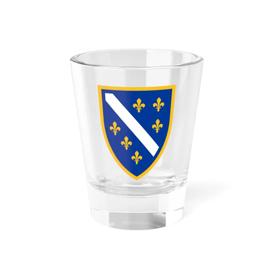 Coat of arms of Bosnia and Herzegovina 1992-1998 (Bosnia and Herzegovina) (Coat of Arms) Shot Glass 1.5oz 1.5oz - Go Mug Yourself