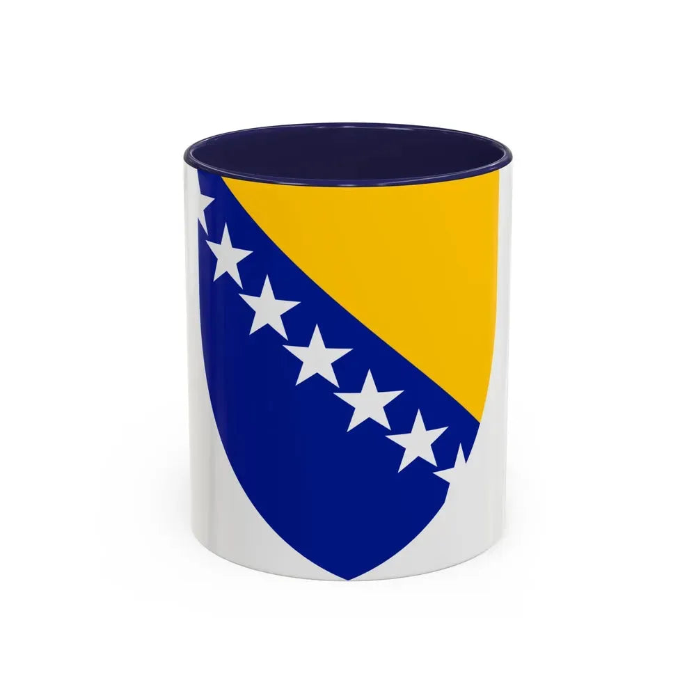 Coat of arms of Bosnia and Herzegovina - Accent Coffee Mug 11oz Navy - Go Mug Yourself