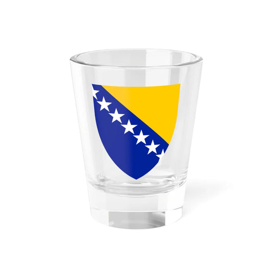 Coat of arms of Bosnia and Herzegovina (Bosnia and Herzegovina) (Coat of Arms) Shot Glass 1.5oz 1.5oz - Go Mug Yourself