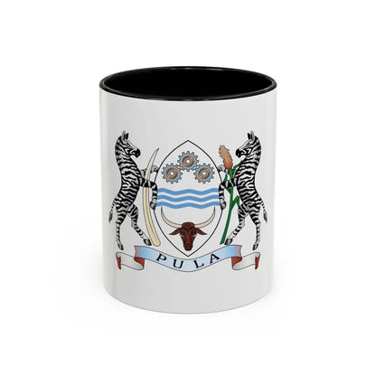 Coat of arms of Botswana - Accent Coffee Mug 11oz Black - Go Mug Yourself
