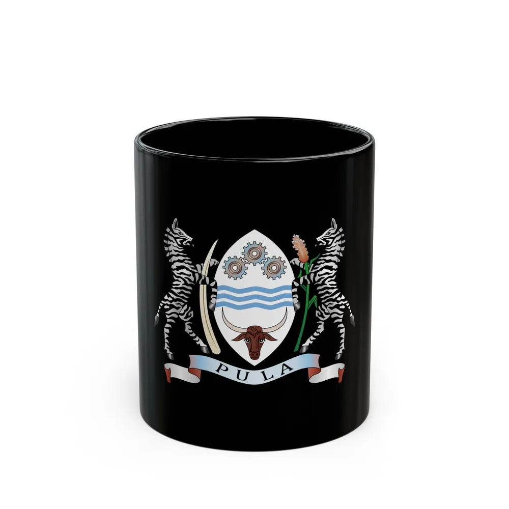 Coat of arms of Botswana - Black Coffee Mug-11oz-Go Mug Yourself