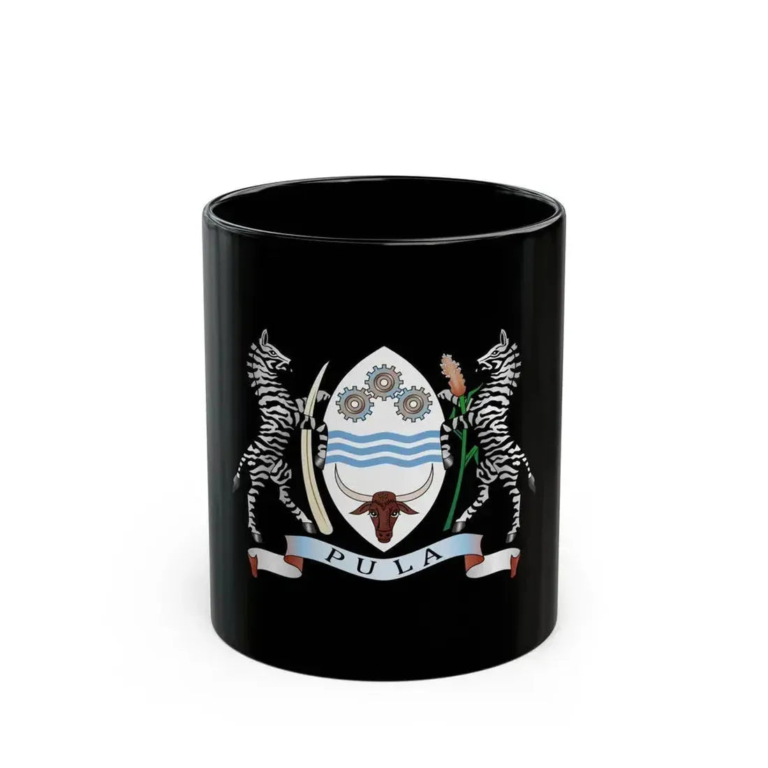 Coat of arms of Botswana - Black Coffee Mug 11oz - Go Mug Yourself