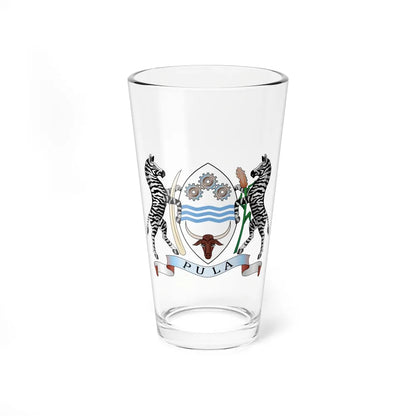 Coat of arms of Botswana - Pint Glass 16oz-16oz-Go Mug Yourself