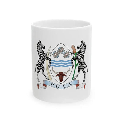 Coat of arms of Botswana - White Coffee Mug 11oz - Go Mug Yourself