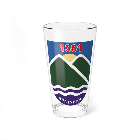 Coat of arms of Bratunac (Bosnia and Herzegovina) (Coat of Arms) Pint Glass 16oz 16oz - Go Mug Yourself