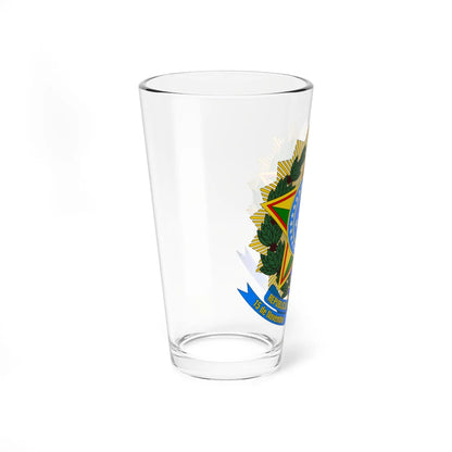 Coat of Arms of Brazil 2024 version (Brazil) (Coat of Arms) Pint Glass 16oz - Go Mug Yourself