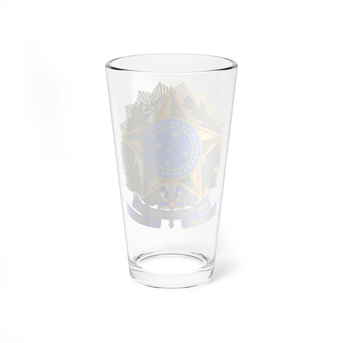 Coat of Arms of Brazil 2024 version (Brazil) (Coat of Arms) Pint Glass 16oz - Go Mug Yourself