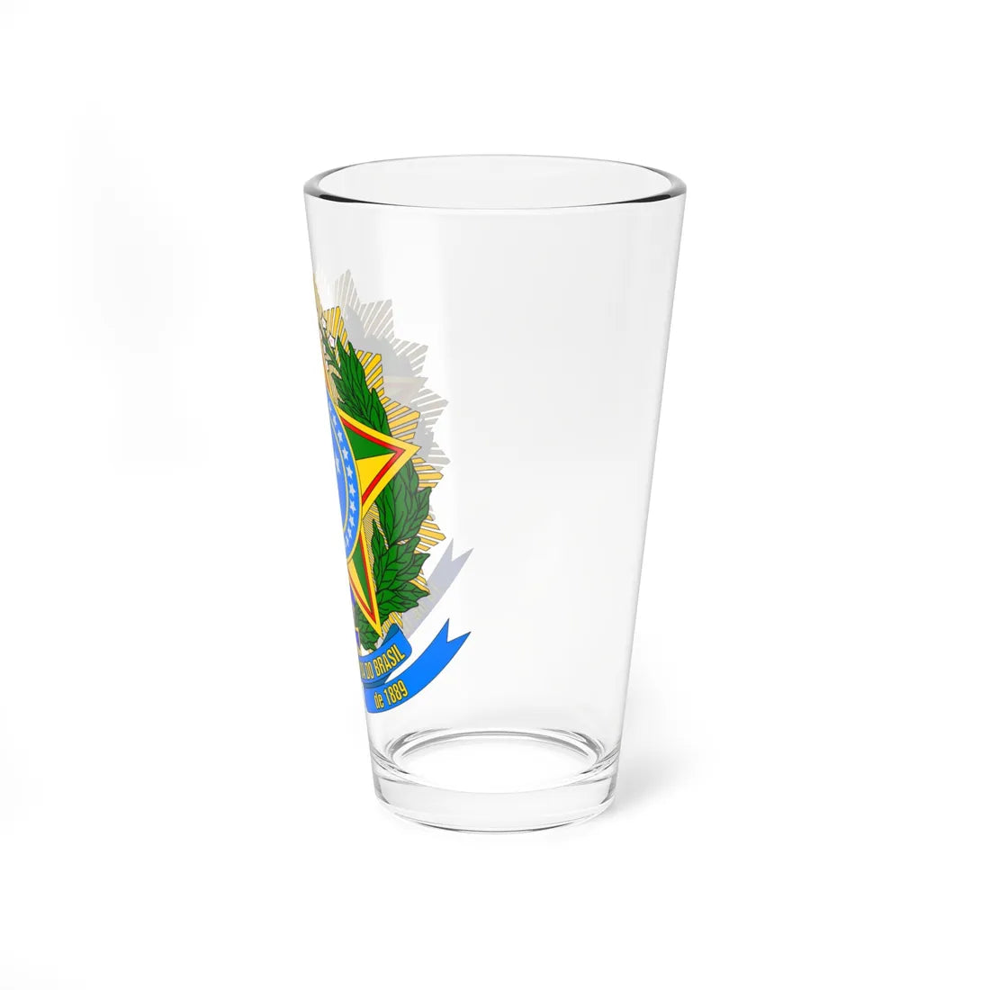 Coat of Arms of Brazil 2024 version (Brazil) (Coat of Arms) Pint Glass 16oz - Go Mug Yourself