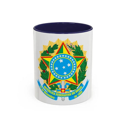 Coat of arms of Brazil - Accent Coffee Mug 11oz Navy - Go Mug Yourself
