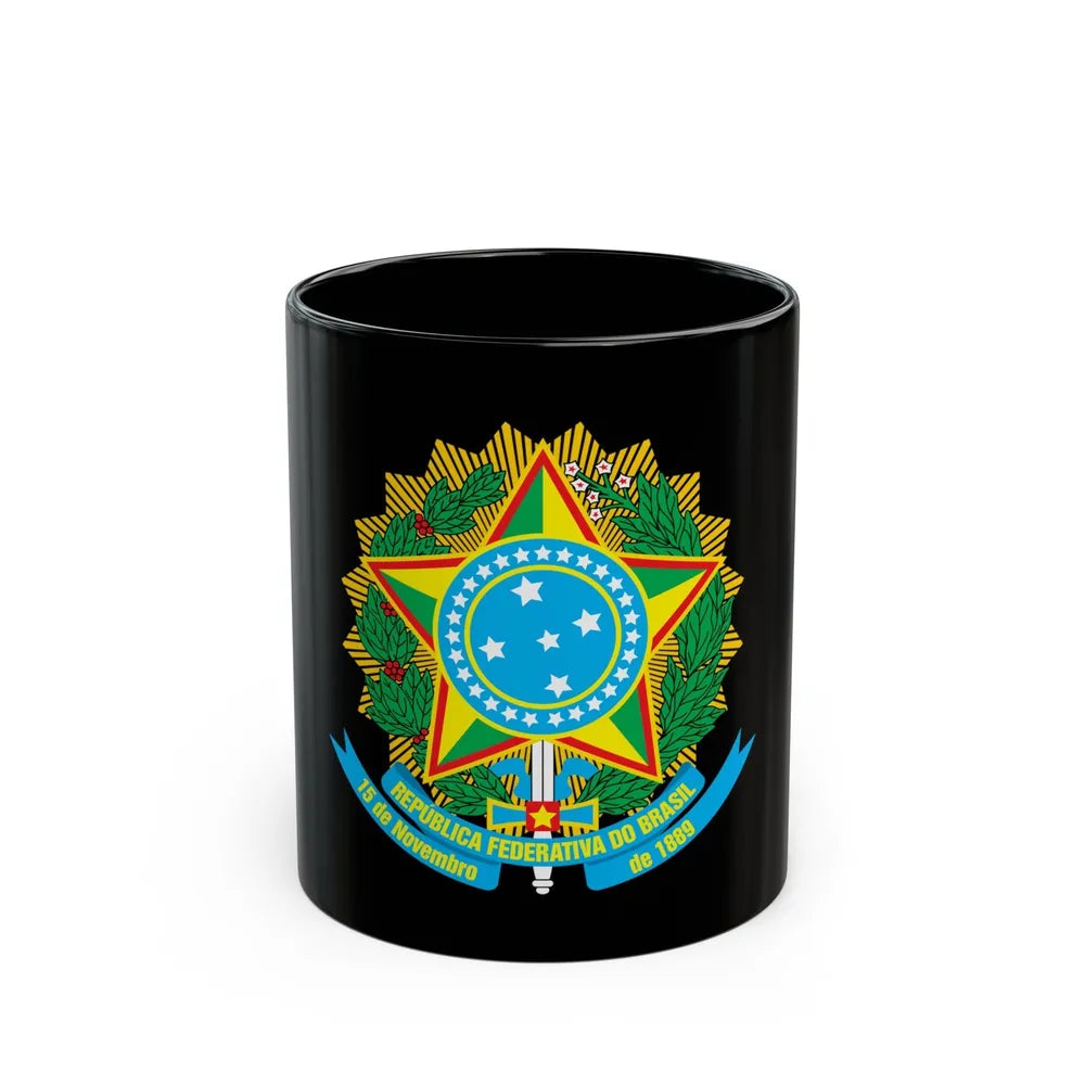 Coat of arms of Brazil - Black Coffee Mug-11oz-Go Mug Yourself