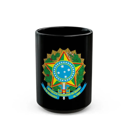 Coat of arms of Brazil - Black Coffee Mug 15oz - Go Mug Yourself