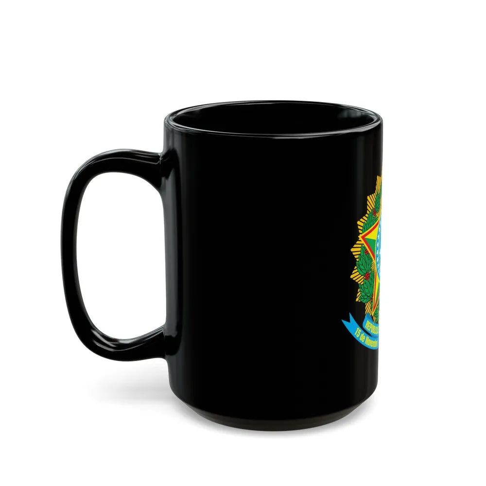 Coat of arms of Brazil - Black Coffee Mug-Go Mug Yourself