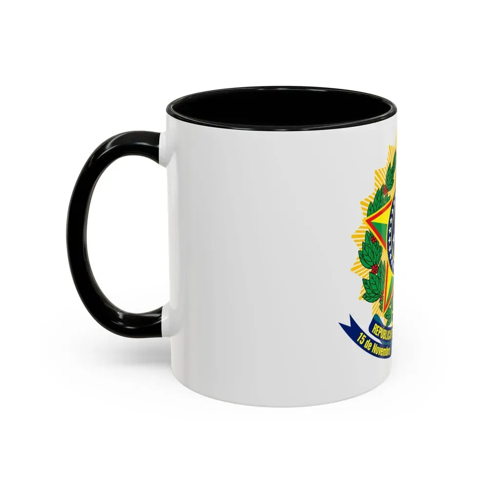 Coat of arms of Brazil (dark blue) - Accent Coffee Mug - Go Mug Yourself