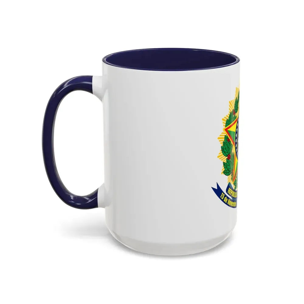 Coat of arms of Brazil (dark blue) - Accent Coffee Mug - Go Mug Yourself