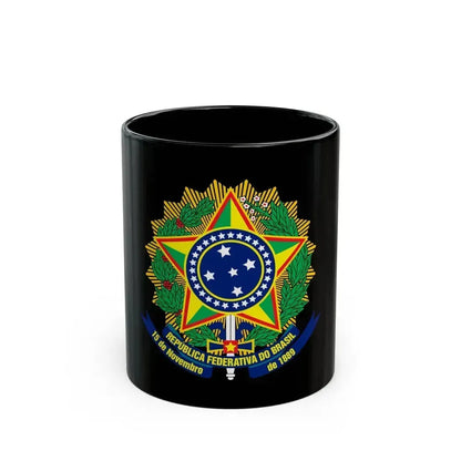 Coat of arms of Brazil (dark blue) - Black Coffee Mug 11oz - Go Mug Yourself