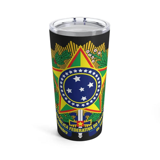 Coat of arms of Brazil (dark blue) - Tumbler 20oz 20oz - Go Mug Yourself