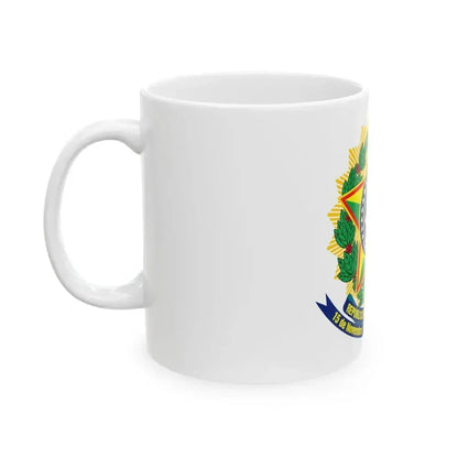 Coat of arms of Brazil (dark blue) - White Coffee Mug - Go Mug Yourself