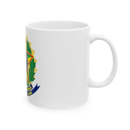 Coat of arms of Brazil (dark blue) - White Coffee Mug - Go Mug Yourself