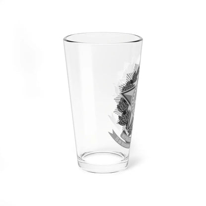 Coat of arms of Brazil grayscale (Brazil) (Coat of Arms) Pint Glass 16oz - Go Mug Yourself