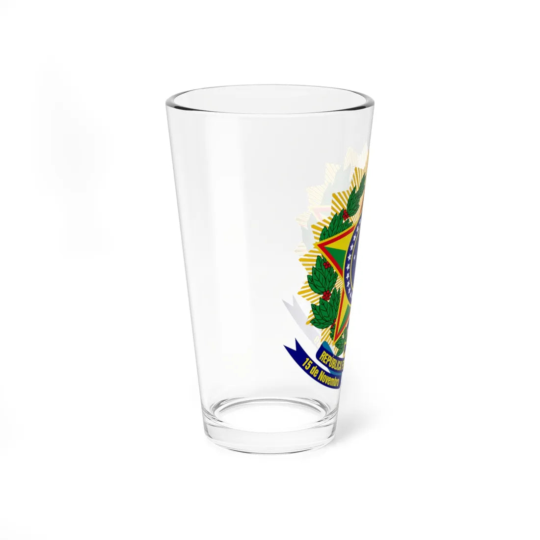 Coat of arms of Brazil variant 1 1 (Brazil) (Coat of Arms) Pint Glass 16oz - Go Mug Yourself