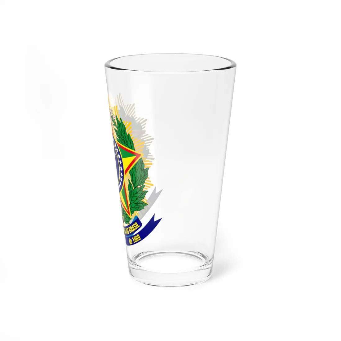 Coat of arms of Brazil variant 1 1 (Brazil) (Coat of Arms) Pint Glass 16oz - Go Mug Yourself