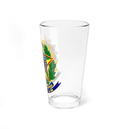 Coat of arms of Brazil variant 1 1 (Brazil) (Coat of Arms) Pint Glass 16oz - Go Mug Yourself