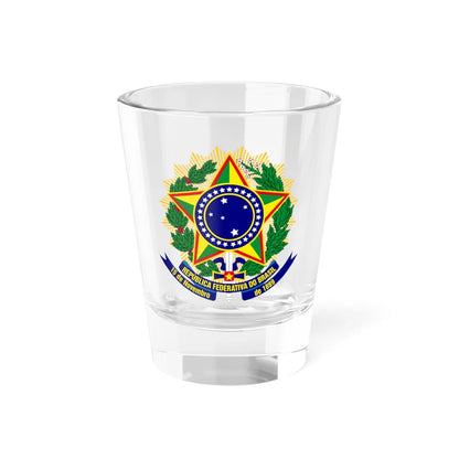 Coat of arms of Brazil variant 1 1 (Brazil) (Coat of Arms) Shot Glass 1.5oz 1.5oz - Go Mug Yourself