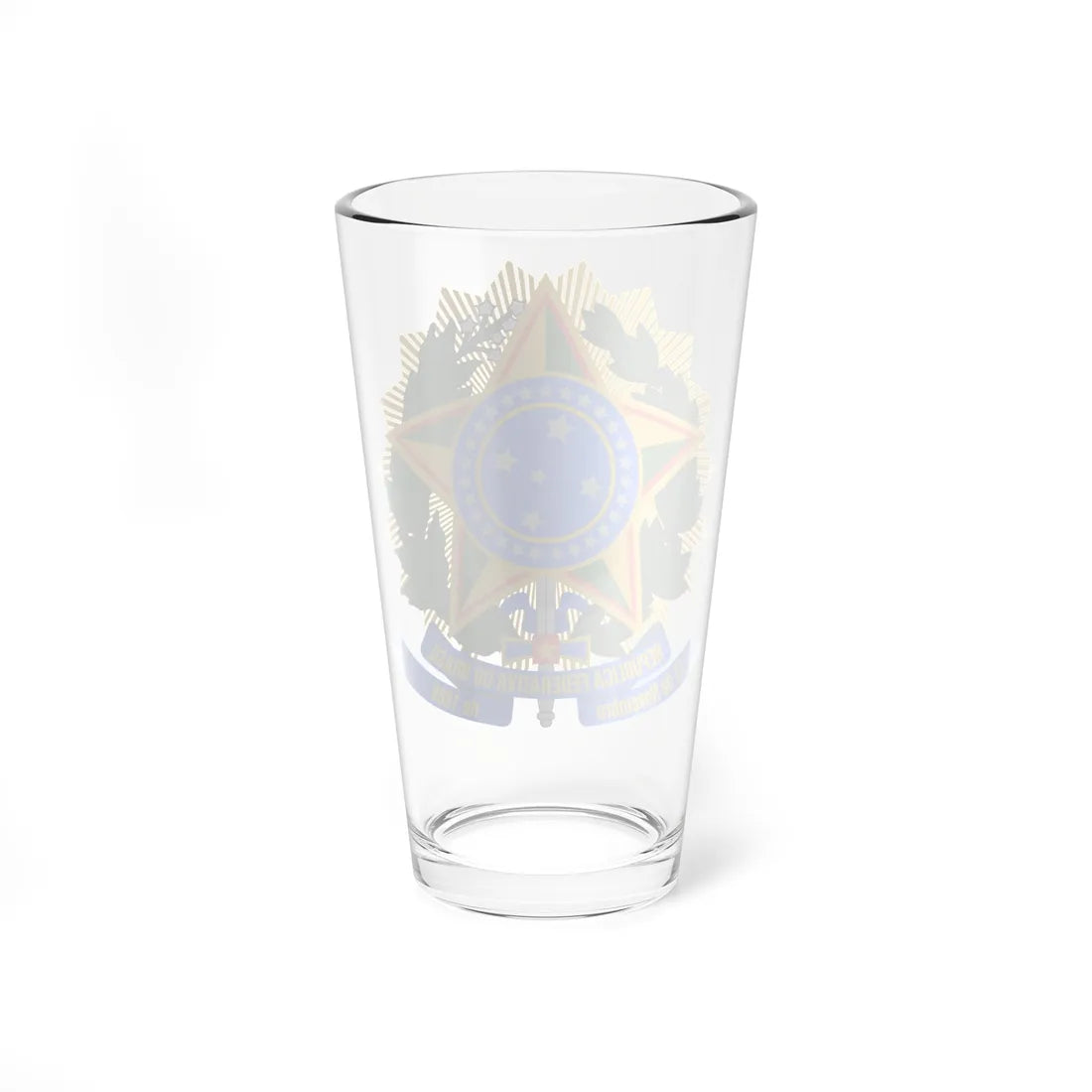 Coat of arms of Brazil variant 1 (Brazil) (Coat of Arms) Pint Glass 16oz - Go Mug Yourself
