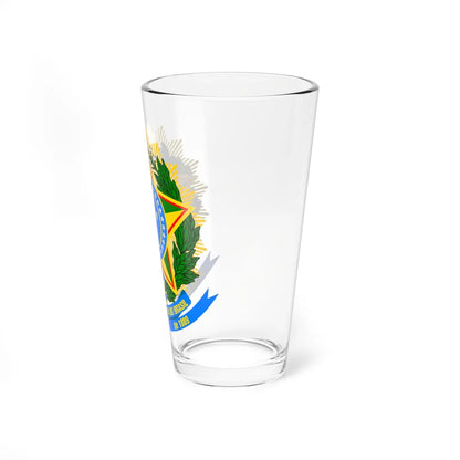 Coat of arms of Brazil variant 1 (Brazil) (Coat of Arms) Pint Glass 16oz - Go Mug Yourself