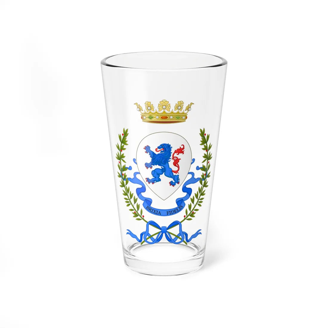 Coat of arms of Brescia (Italy) (Coat of Arms) Pint Glass 16oz 16oz - Go Mug Yourself