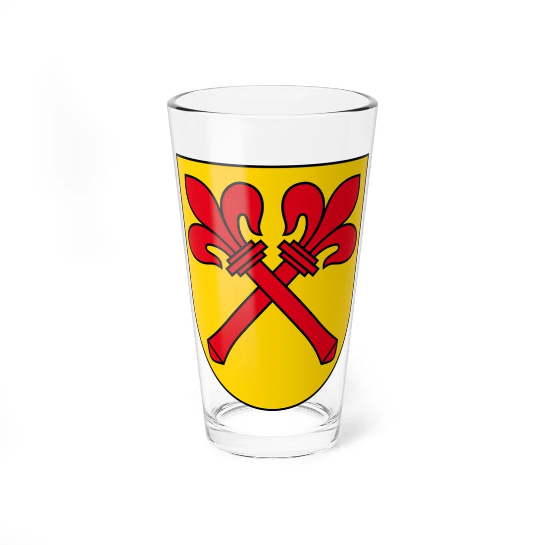 Coat of arms of Bretzwil (Switzerland) (Coat of Arms) Pint Glass 16oz 16oz - Go Mug Yourself