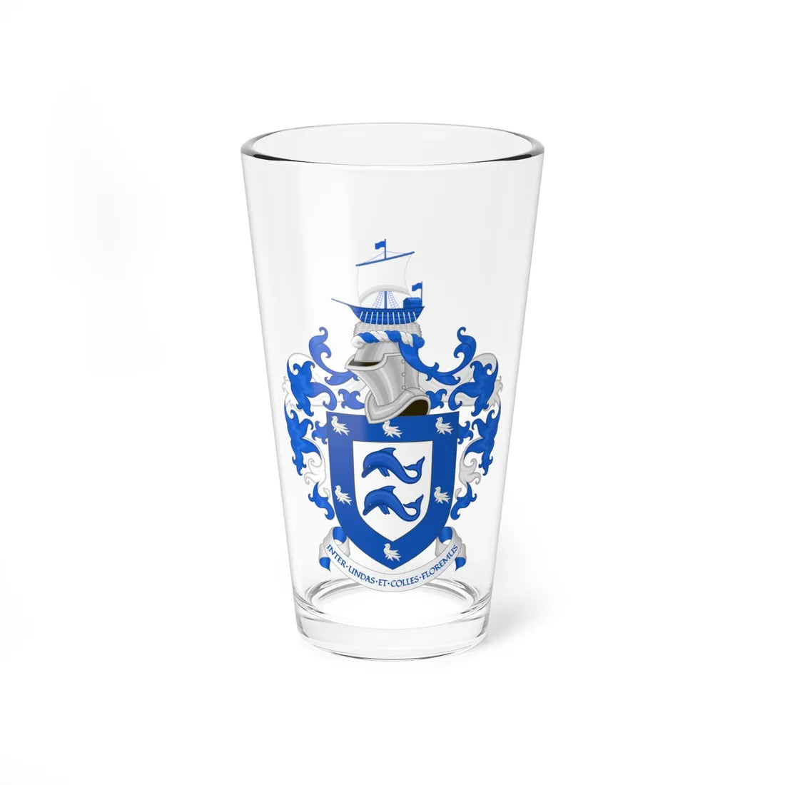 Coat of arms of Brighton and Hove (England) (Coat of Arms) Pint Glass 16oz 16oz - Go Mug Yourself